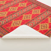 Marokkanischer Sonnenaufgang: Geometric Boho Elega Sherpadecke (3/4)