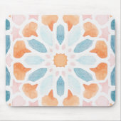 marokkanischer Stil in Blau und Orange 2 Mousepad (Vorne)