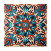 Marokkanischer Stil Mandala Mittelmeer Fliese (Vorderseite)