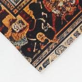 Marokkanischer Stil Rot Blau Fleecedecke (Ecke)