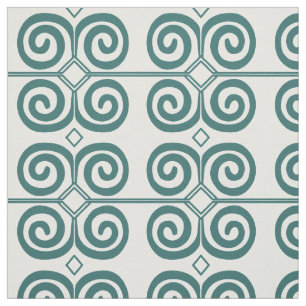 Marokkanischer Swirl Aquamarin grün Stoff