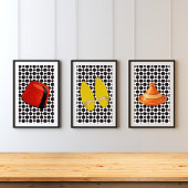 Marokkanischer Tagine-Topf mit geometrischem Muste Poster