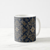 Marokkanischer Teppich Compass Star Kaffeetasse (VorderseiteRechts)
