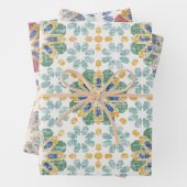 Marokkanischer Tile - 3 Farben Geschenkpapier Set (Beispiel)
