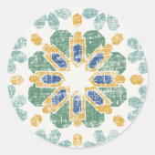 Marokkanischer Tile - Teich Runder Aufkleber (Vorderseite)