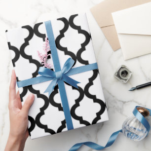 Marokkanischer Urlaub in Schwarz/Weiß Geschenkpapier