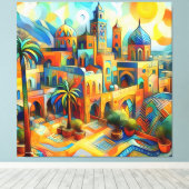 Marokkanischer Zauber in der Kunst: Aousserd Leinwanddruck (Insitu (Holzboden))