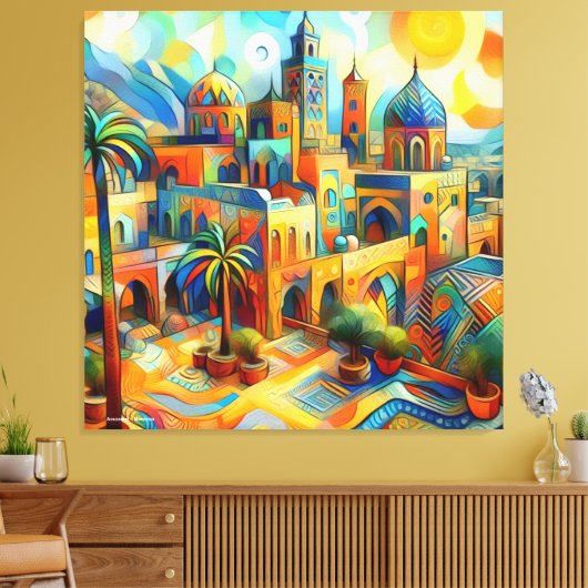 Marokkanischer Zauber in der Kunst: Aousserd Leinwanddruck (Insitu (Wohnzimmer))