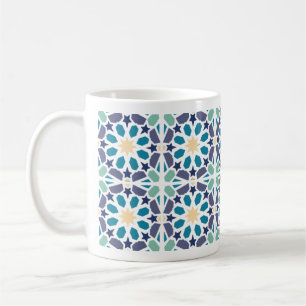 Marokkanischer Zellige-Fliesenmuster-Becher Kaffeetasse