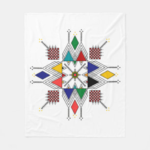 Marokkanisches Amazigh-Geometrisches Muster Trad Fleecedecke