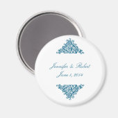 Marokkanisches Blau Magnet (Vorderseite/Rückseite)