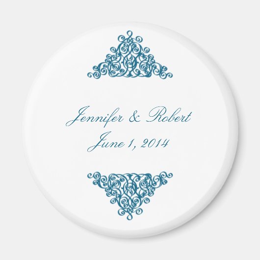 Marokkanisches Blau Magnet (Vorne)