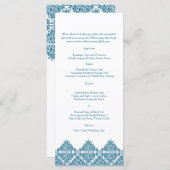 marokkanisches "Blue Damask"-Menü Menükarte (Vorne/Hinten)