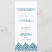 marokkanisches "Blue Damask"-Menü Menükarte (Vorderseite)