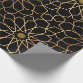 Marokkanisches Dekor des modernen Goldenen Mittelm Geschenkpapier (Ecke)