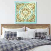 Marokkanisches Design - Canvas Print Leinwanddruck (Insitu (Schlafzimmer))
