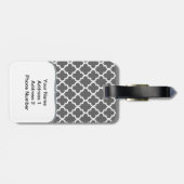 Marokkanisches dunkelgraues aquamarines des gepäckanhänger (Rückseite horizontal)