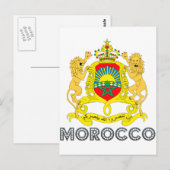 marokkanisches Emblem Postkarte (Vorne/Hinten)