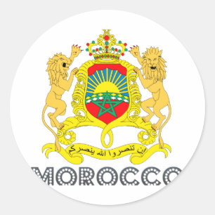 marokkanisches Emblem Runder Aufkleber
