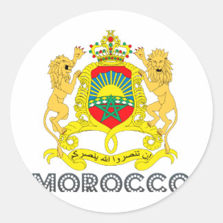 marokkanisches Emblem Runder Aufkleber
