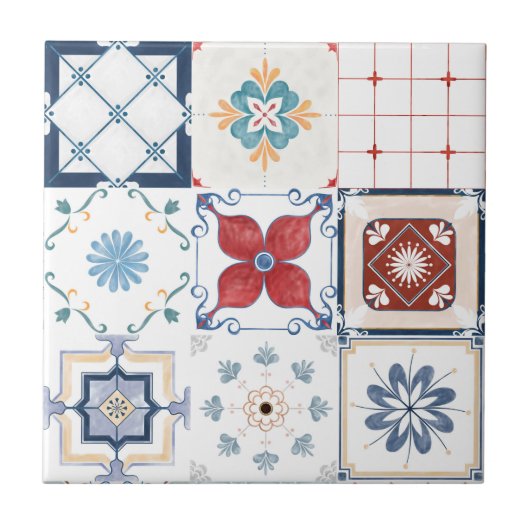 marokkanisches Flachmuster  Fliese (Vorderseite)