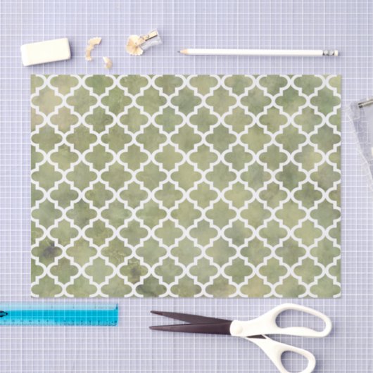 Marokkanisches Fliesen-Gitter Patterm auf Seidenpapier (Handwerk)