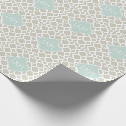 MAROKKANISCHES FLIESEN-MONOGRAMM GESCHENKPAPIER (Ecke)
