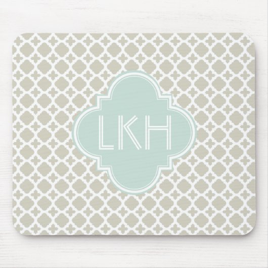 MAROKKANISCHES FLIESEN-MONOGRAMM MOUSEPAD (Vorne)