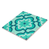 Marokkanisches Fliesen-Muster, Aqua und Türkis Fliese (Seite)