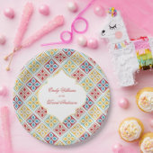 Marokkanisches Fliesen Muster Arabesque Pappteller (Party)