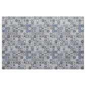 Marokkanisches Fliesen schwarz, blau, grau Stoff (Yard (91,4 cm))
