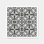 Marokkanisches Fliesen - schwarz mit weißem Hinter Serviette (Vorderseite)