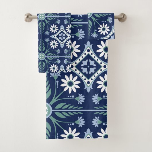 Marokkanisches Fliesenmosaik Badhandtuch Set (Insitu)