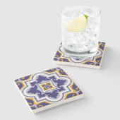 marokkanisches Fliesenmuster #1 Throw Kissen Trive Steinuntersetzer (Seitenansicht)