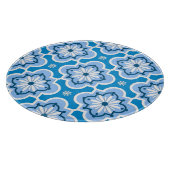 Marokkanisches Fliesenmuster - Blau und Weiß Schneidebrett (Ecke)