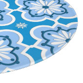 Marokkanisches Fliesenmuster - Blau und Weiß Schneidebrett (Ecke)