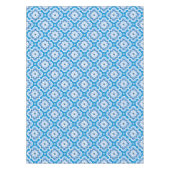 Marokkanisches Fliesenmuster - Blau und Weiß Tischdecke (Vorderseite)