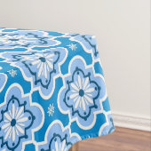 Marokkanisches Fliesenmuster - Blau und Weiß Tischdecke (Beispiel)