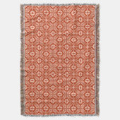 marokkanisches Fliesenmuster, Coral Orange & Peach Decke (Vorderseite Vertikal)