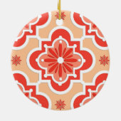 marokkanisches Fliesenmuster - Farbtöne von Korall Keramikornament (Hinten)