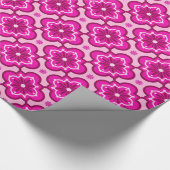 Marokkanisches Fliesenmuster - Fuchsia Pink Geschenkpapier (Ecke)