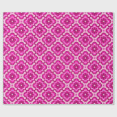 Marokkanisches Fliesenmuster - Fuchsia Pink Geschenkpapier (Flach)