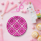 Marokkanisches Fliesenmuster - Fuchsia Pink Pappteller (Party)