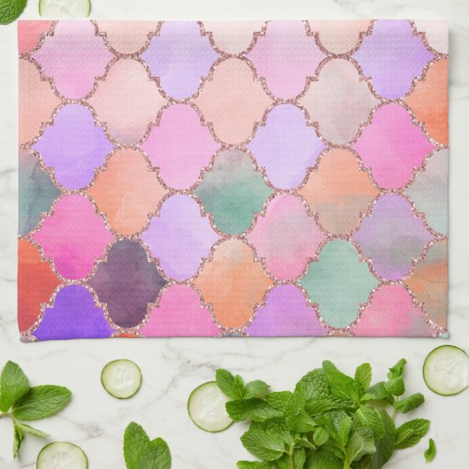 marokkanisches Fliesenmuster Geschirrtuch (Gefaltet)