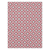 Marokkanisches Fliesenmuster - Grau und Rot Tischdecke (Vorderseite)