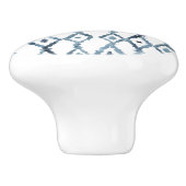 Marokkanisches Fliesenmuster in Blau und Weiß Keramikknauf (Seitenansicht)