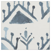 Marokkanisches Fliesenmuster in Blau und Weiß Stoff (Nahaufnahme)