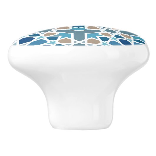 marokkanisches Fliesenmuster Keramikknauf (Seitenansicht)