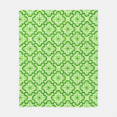 marokkanisches Fliesenmuster - Lime Green Fleecedecke (Vorderseite)