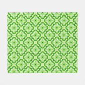marokkanisches Fliesenmuster - Lime Green Fleecedecke (Vorderseite (Horizontal))